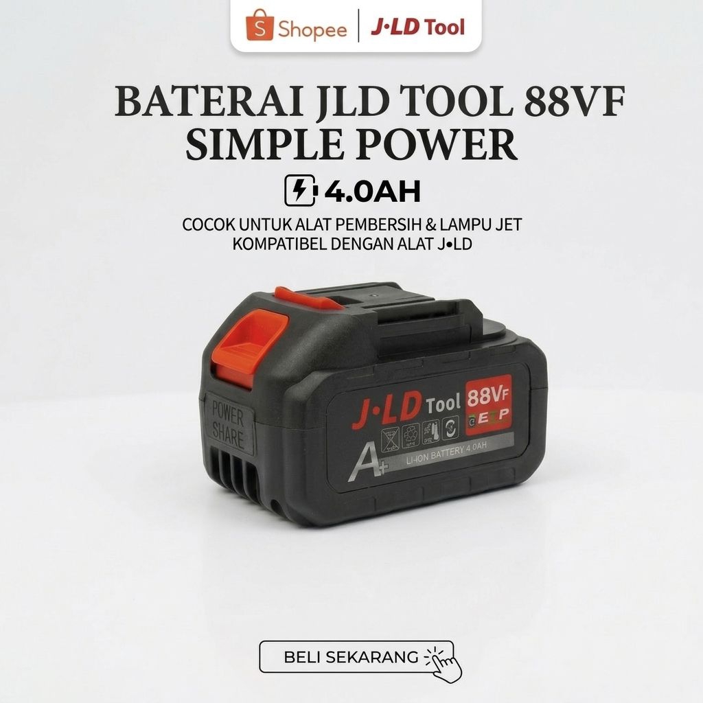 Baterai batre Bor Cordless JLD Tool 88VF 4.0Ah – Original Li-ion