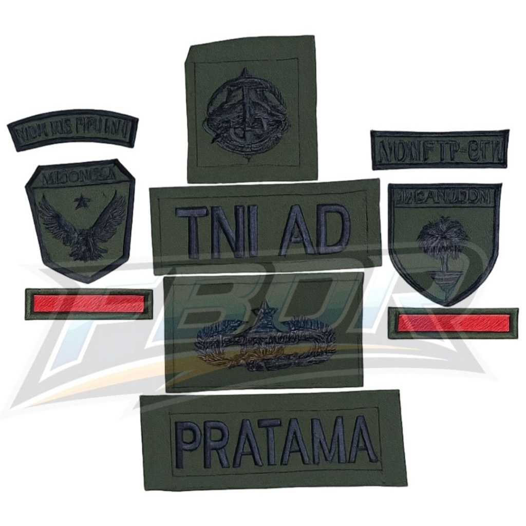 1 SET ATRIBUT PDL TNI-AD (10PCS)