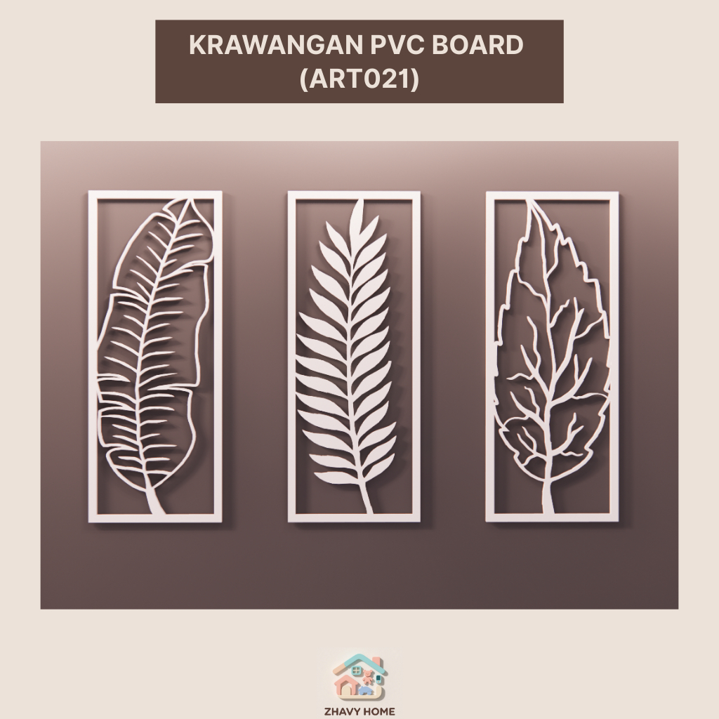 Krawangan PVC Board Motif (ART021) | Ornamen Dinding PVC Foam Board Minimalis