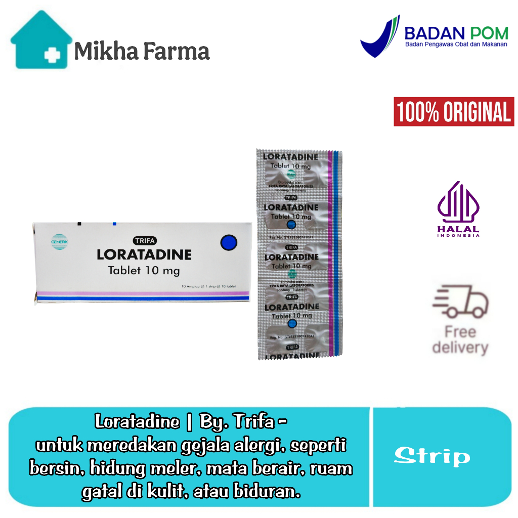 Loratadine 10 mg . By - Trifa