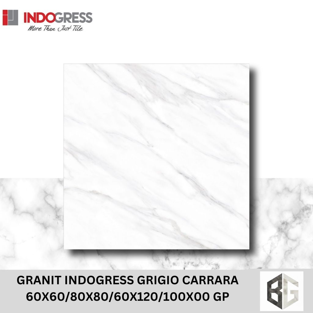GRANIT INDOGRESS GRIGIO CARRARA 60x60 / 80x80 / 60x120 / 100x100 Glazed Polished
