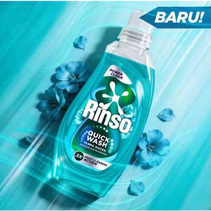 Rinso Botol Detergen Cair Power Clean 650g