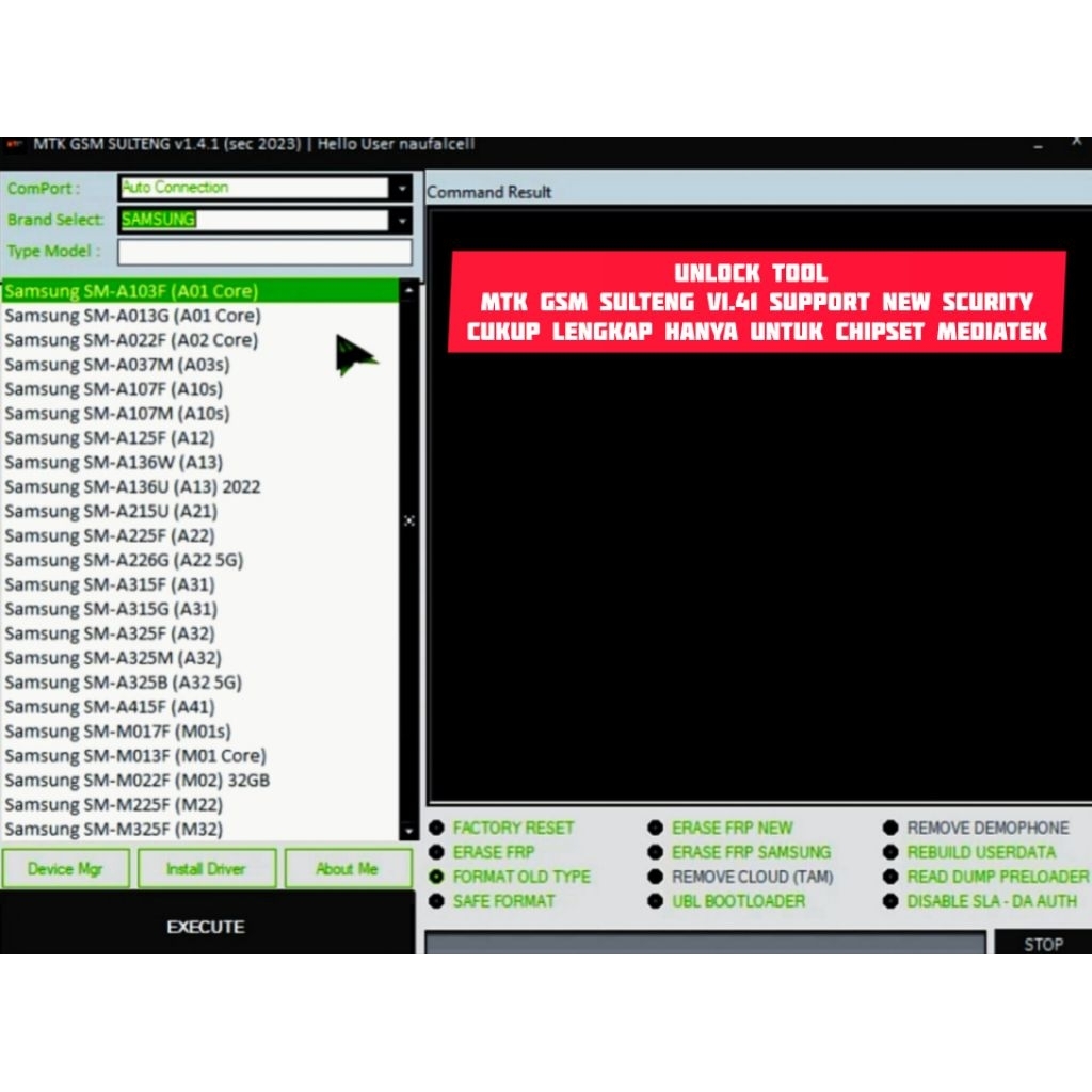 Unlock tool MTK gsm Sulteng support New scurity all mediatek