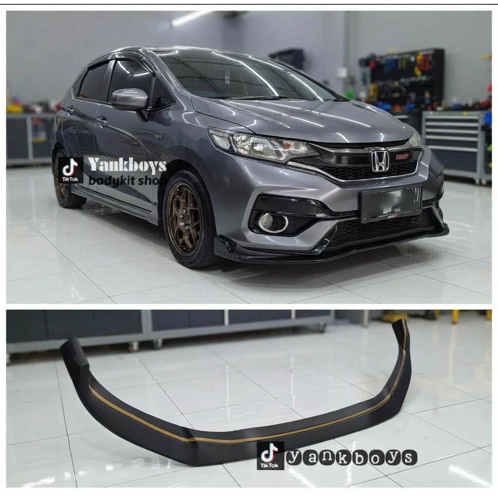 Front lips jazz gk5 facelift black premium