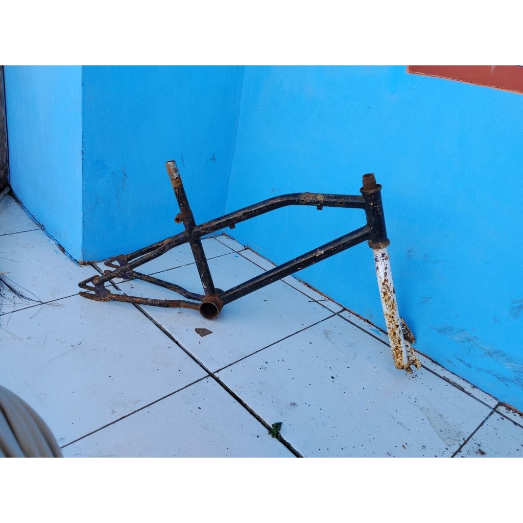 FRAME FORK SEPEDA BMX WIMCYCLE METALIZER BAN 16" JADUL REAL