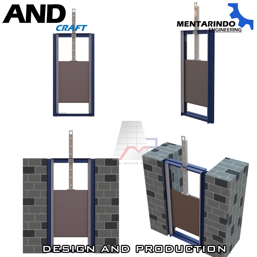 Pintu Air Irigasi Tarik (Push pull) Full Sealing 60x60 cm