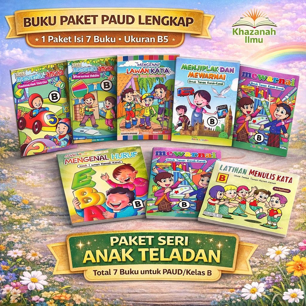 Buku Paket Anak PAUD lengkap isi 7