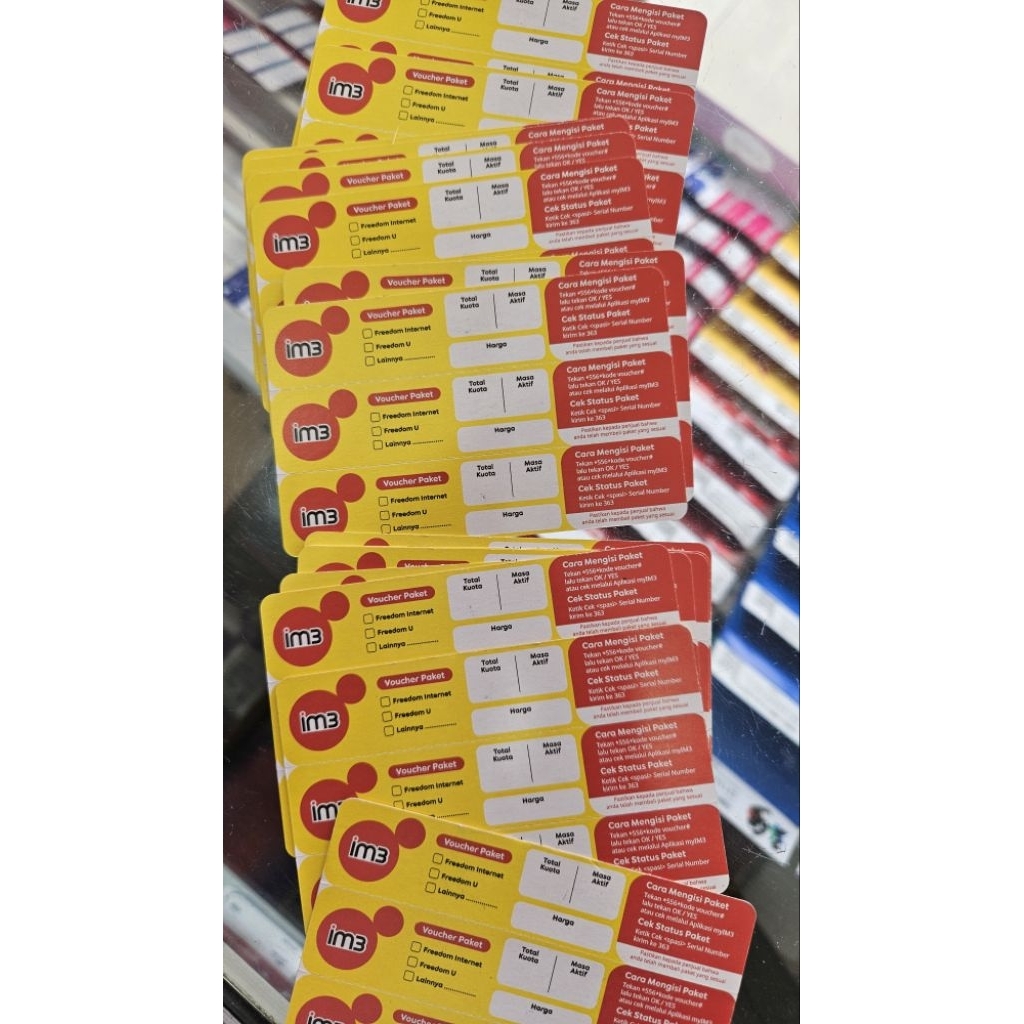 VOUCHER M3 KOSONG, ISI 750PCS