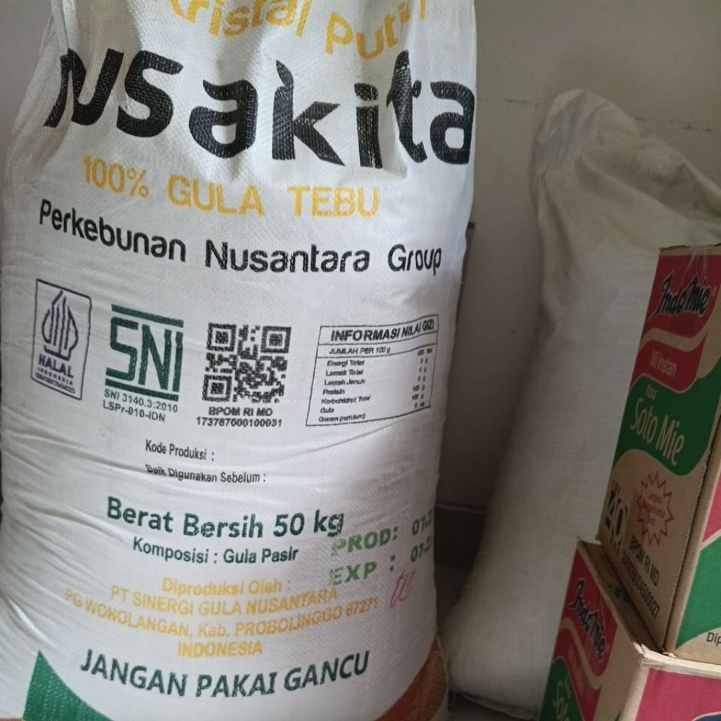 gula kristal putih nusakita 50 kg