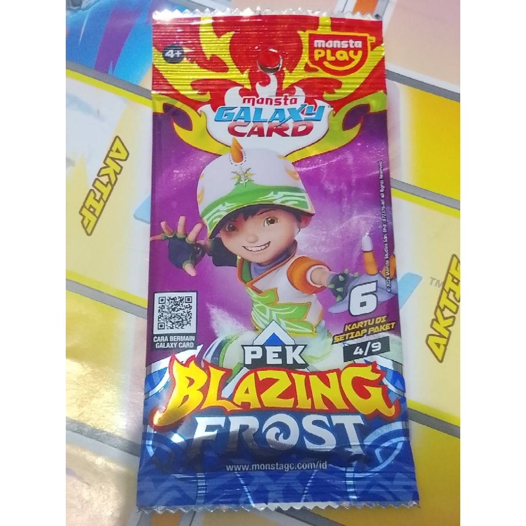 Monsta Galaxy Card Pek Blazing Frost 4/9 Indonesia Boboiboy Sori