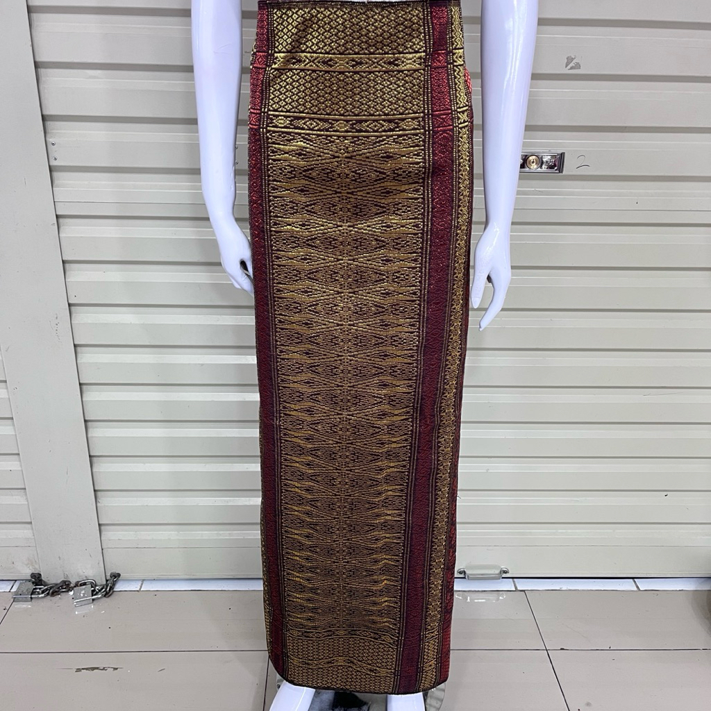 Set Songket Tumtuman + Selendang Warna Kopi Gosong| Benang  Full Kristal Elegan
