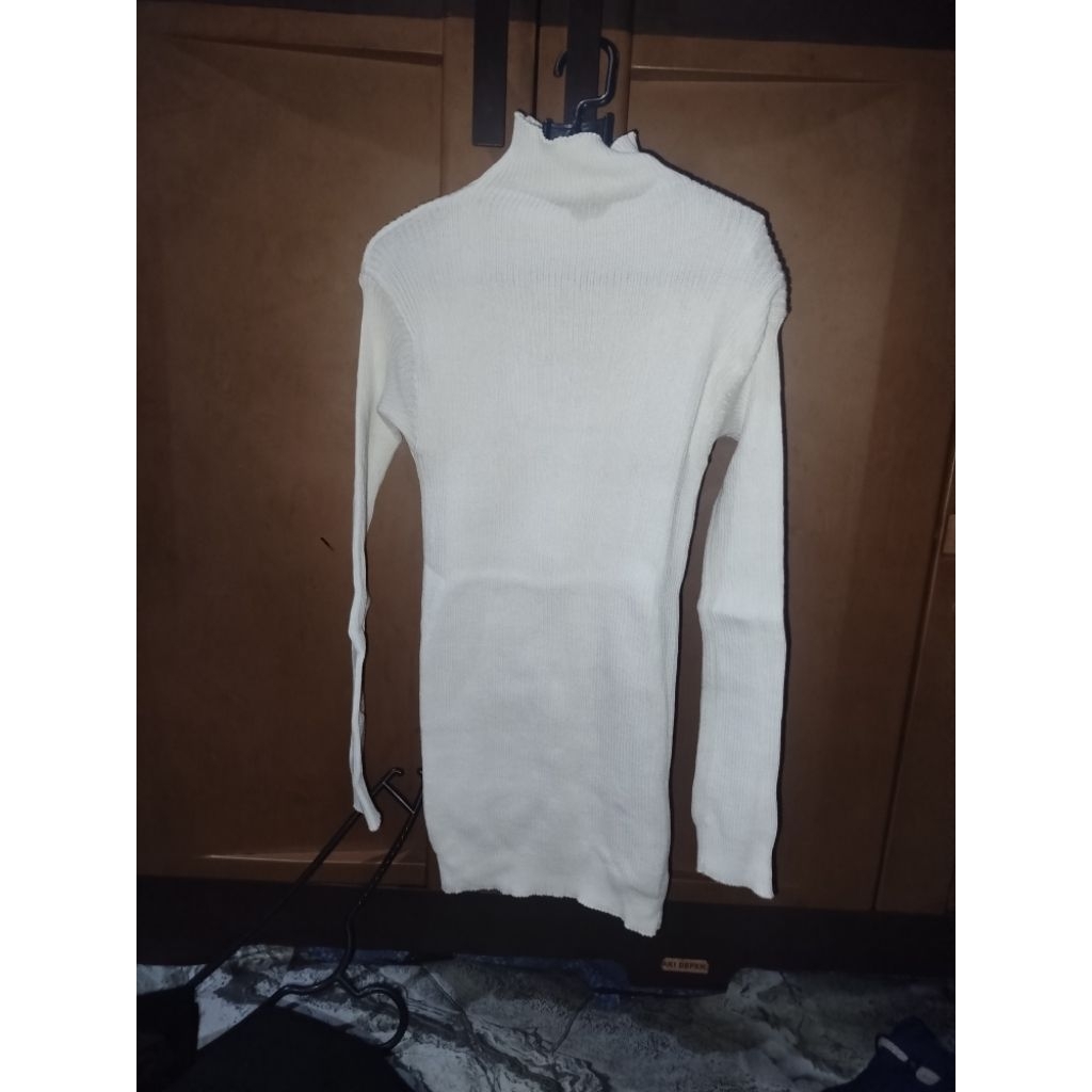 baju rajut leher panjang