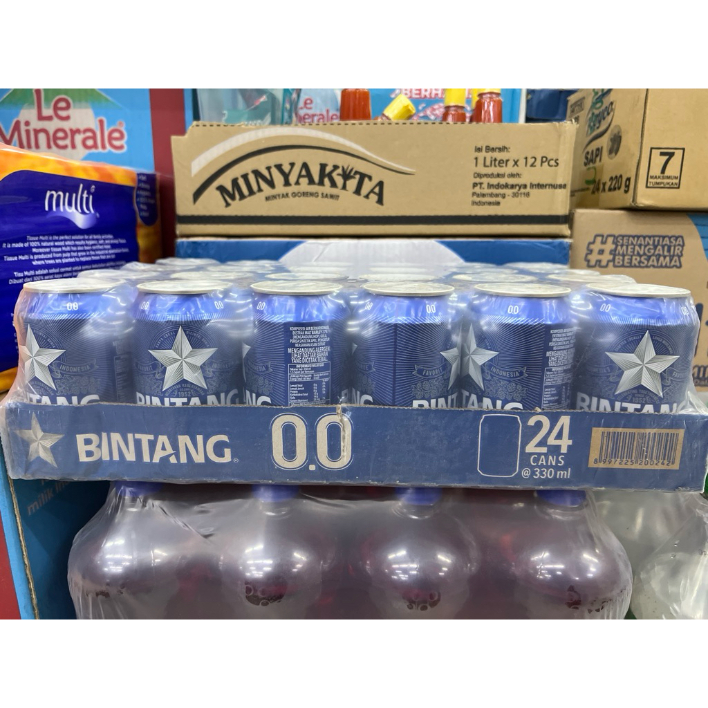 BINTANG ZERO TANPA ALKOHOL LIGHT 330ML 1 krat isi 24