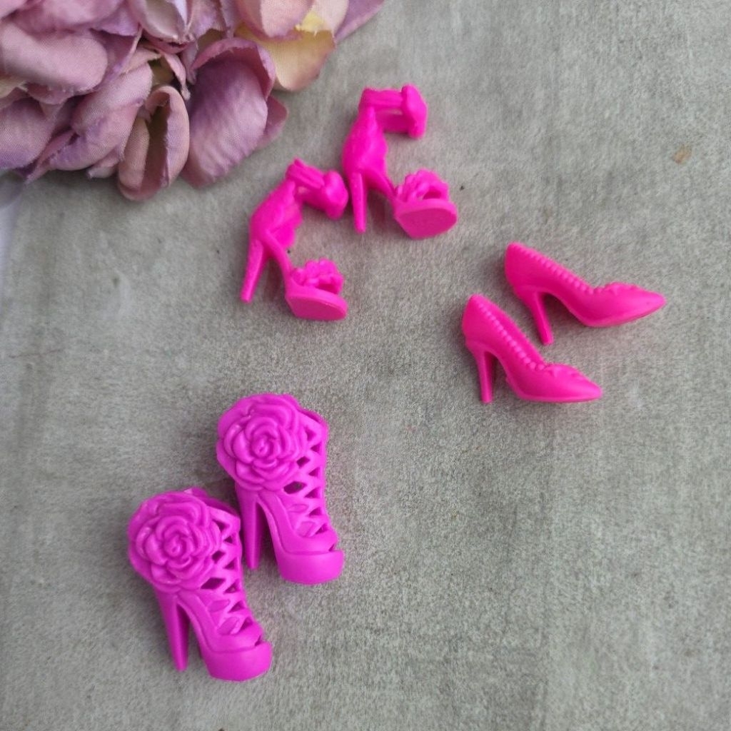 Aneka Sepatu High heels dark pink / Fuschia mattel all varian