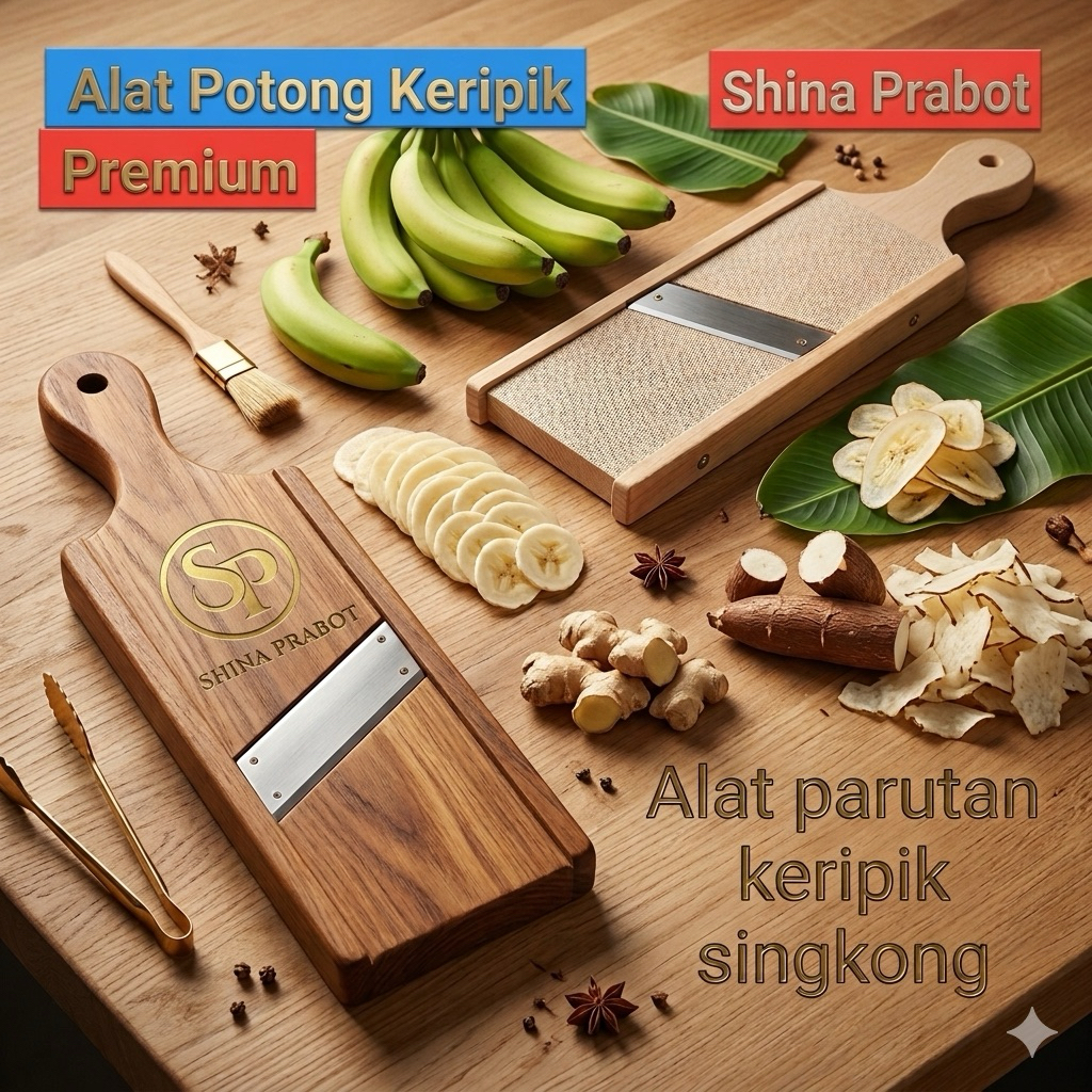 Alat Parut Keripik Manual Multifungsi – Iris Singkong, Pisang, Kentang Super Tipis