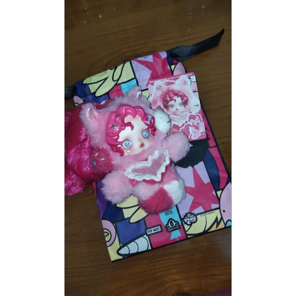 [BACA DESKRPSI] POPMART SKULLPANDA × MY LITTLE PONY PLUSH PENDANT SELECTED • Pinkie Pie