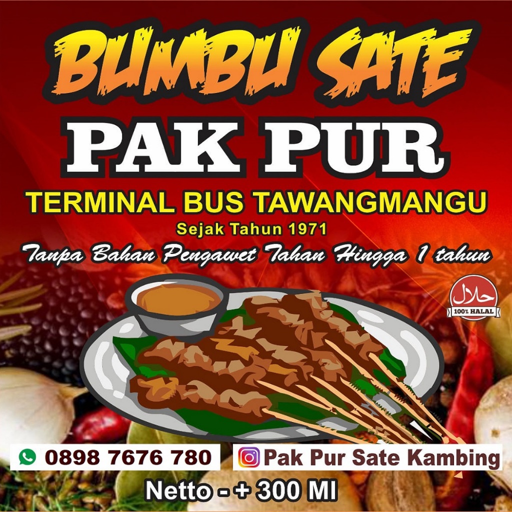 BUMBU SATE KAMBING PAK PUR TAWANGMANGU