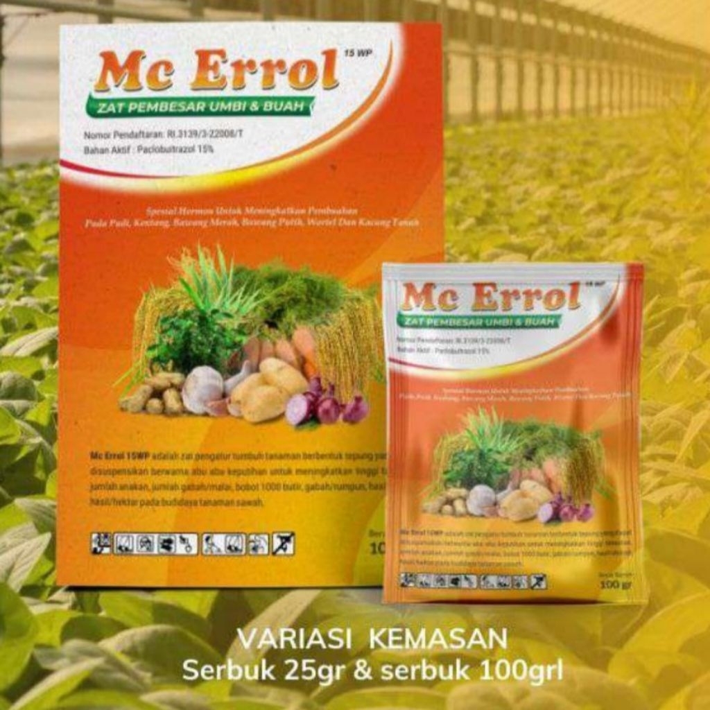 Mc Errol 100g - Paclobutrazol 15% untuk Meningkatkan Pembuahan Tanaman