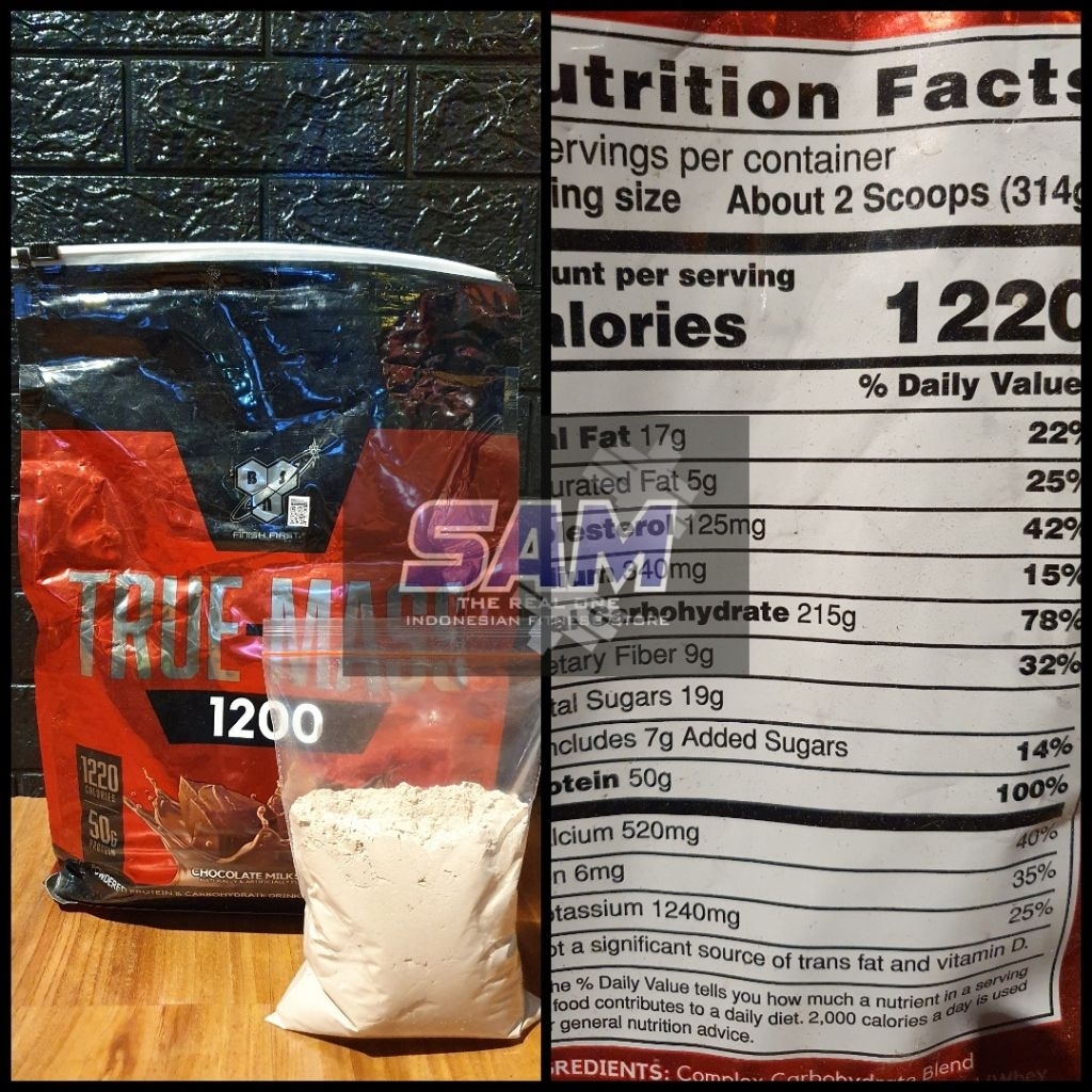 Suplemen Fitness BSN True Mass 1 lb Gainer