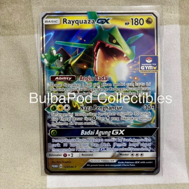 Pokemon TCG Indonesian Rayquaza GX PROMO 123/SM-P Gym