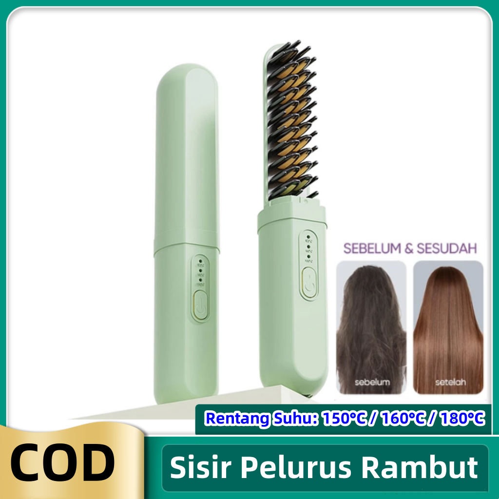 COD Sisir Catokan Pelurus Rambut Elektrik Sisir Pelurus Rambut Portable Sisir Rambut
