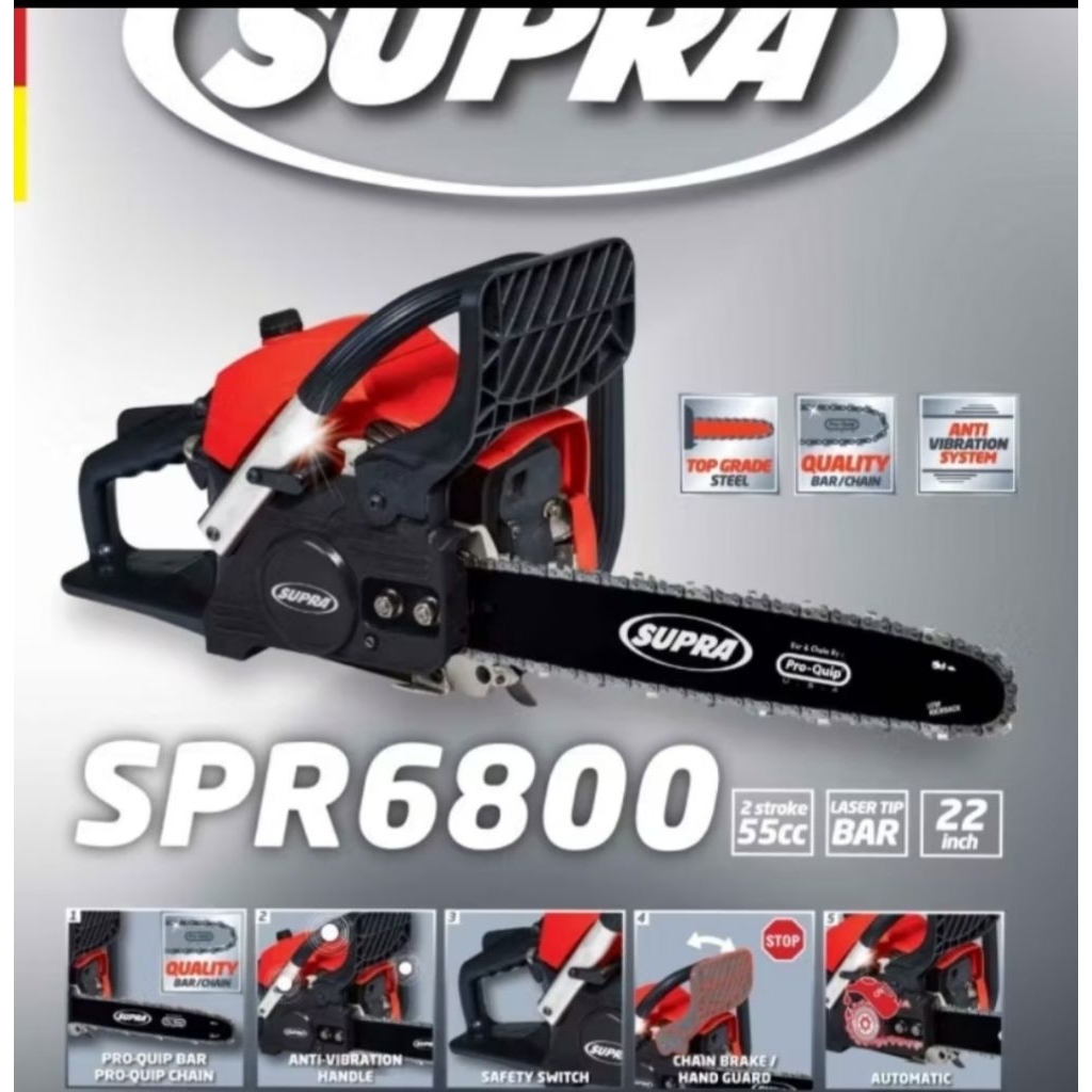 Chainsaw Supra 6800 kuat dan tahan lama / Mesin Sinso Supra 6800
