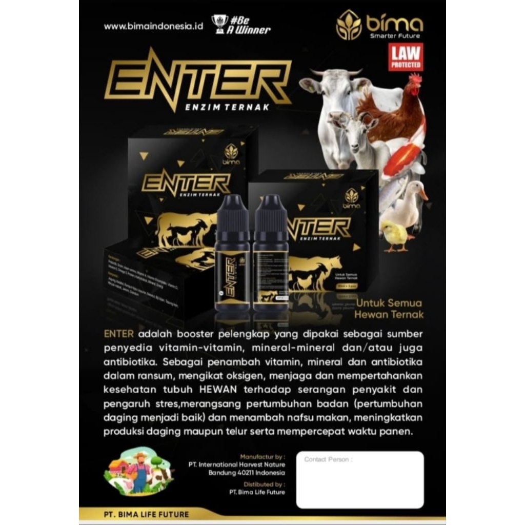 Enter untuk booster ternak berupa enzim tetes. Enzim Ternak Ikan, Sapi, Kambing dan Ayam