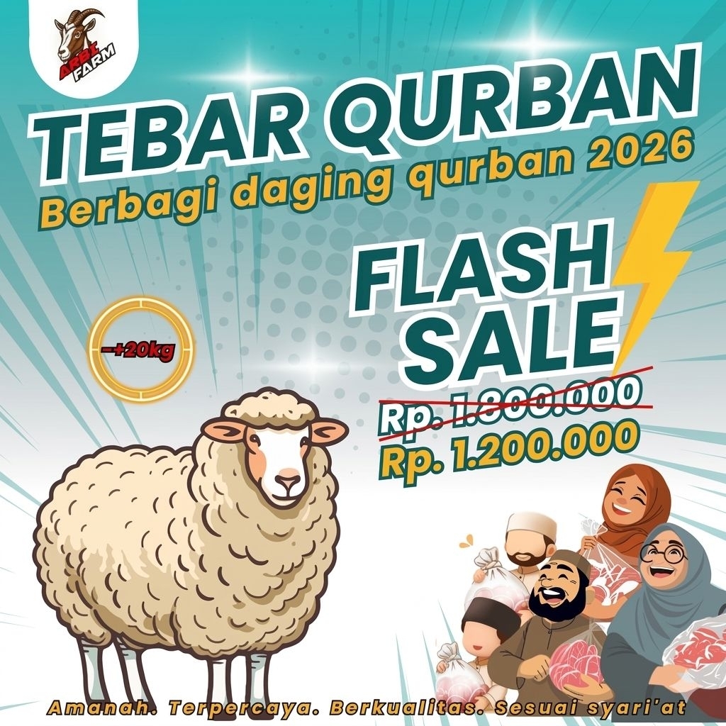 TEBAR QURBAN Domba/Kambing MURAH-AMANAH-BERKULITAS