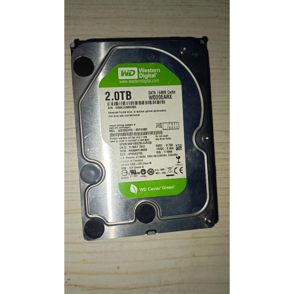 Hardisk wd green 2 tb