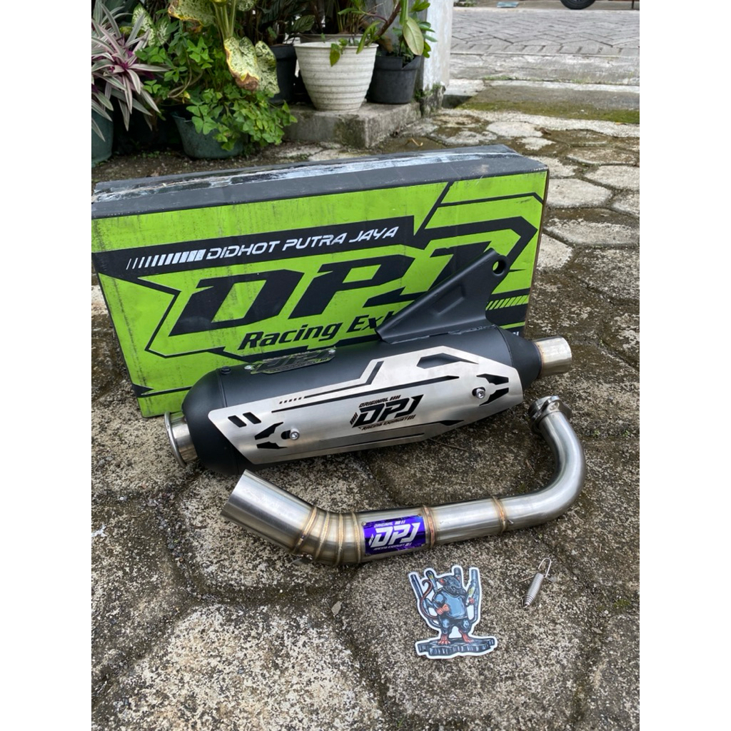 Knalpot mio leher besar 150cc 200cc leher 304 inlet 45inc sarfull  khusus buat pake mounting standar