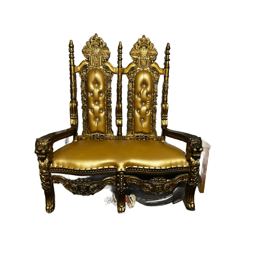 Kursi jati kerajaan kepala singa