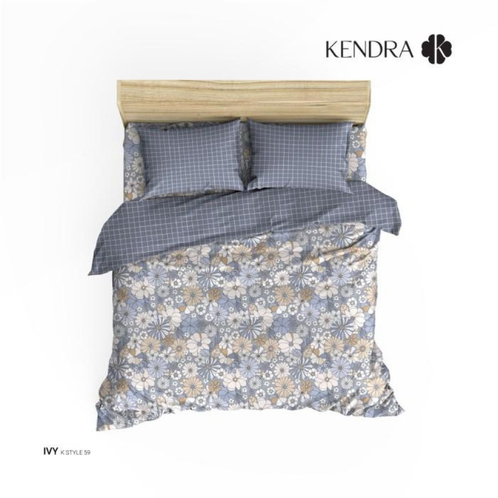 SPREI KENDRA UKURAN 180x200 t25 MOTIF IVY BAHAN HALUS