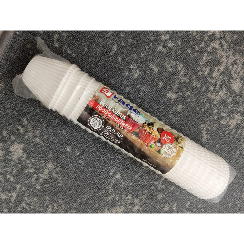 Cup Cake Bolu Kukus GRADE / Case Cake Kertas Bolu Kukus Putih Polos (500pcs)