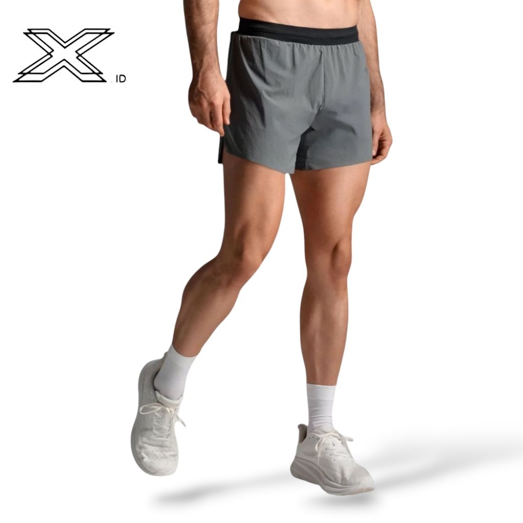 2xu Light Speed Stash 5 Inch Shorts Turbulence Black Reflective