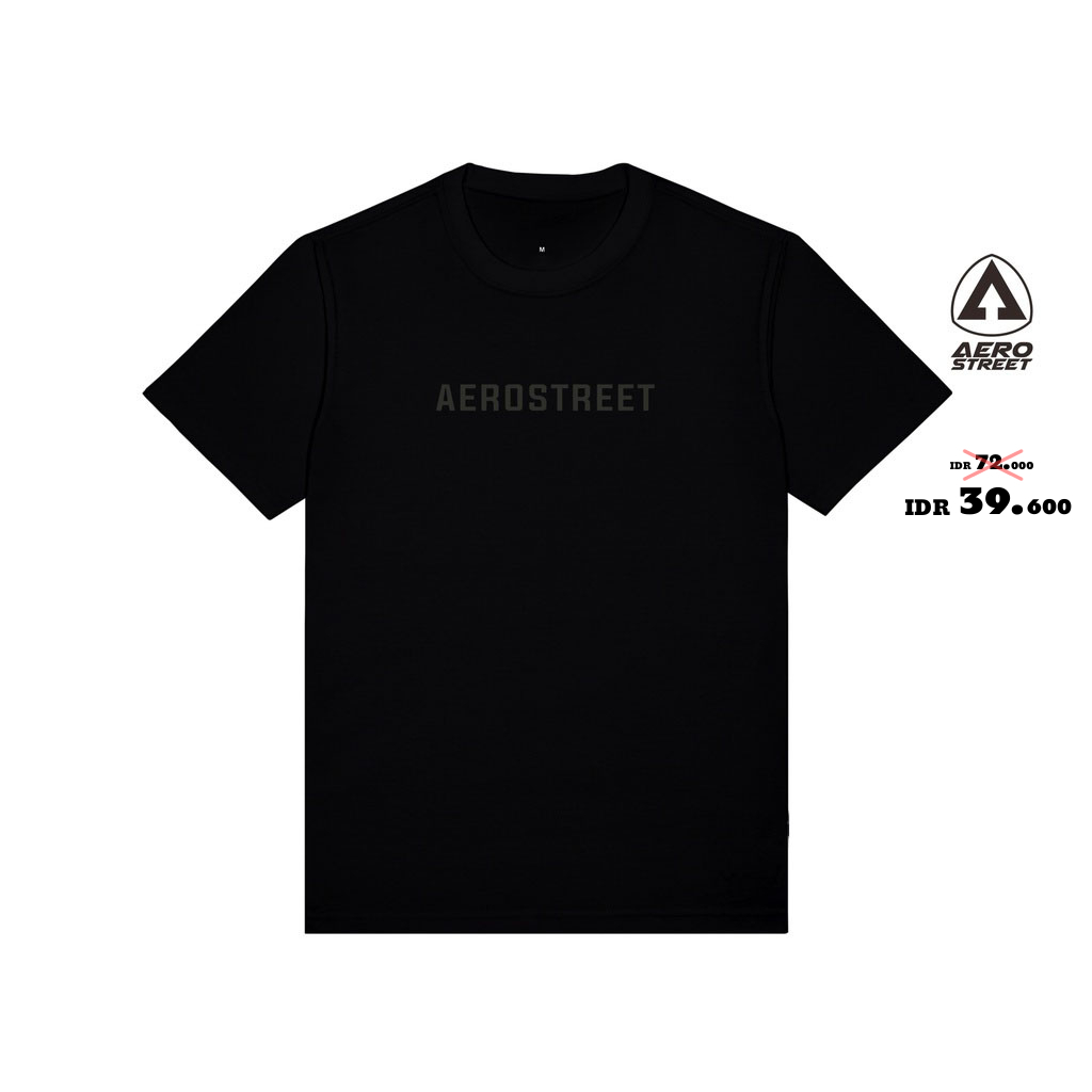 Baju Kaos Keren Aerostreet Lengan Pendek - Aerostreet T Shirt Alexander HItam Kaos Masa Kini