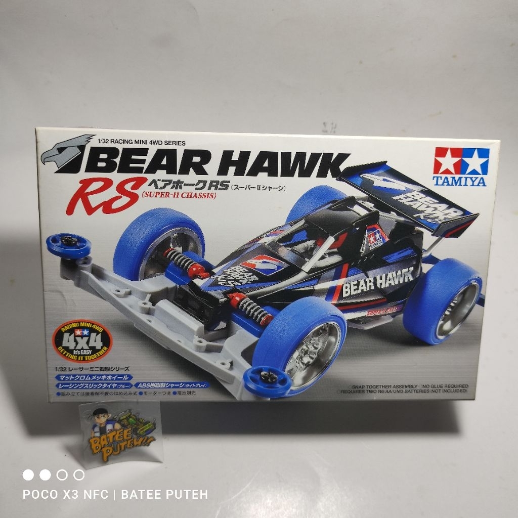 TAMIYA MINI 4WD BEAR HAWK RS ORIGINAL TAMIYA