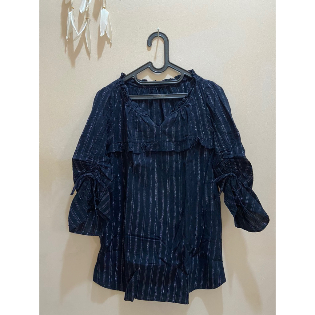 PRELOVED - BLOUSE NAVY