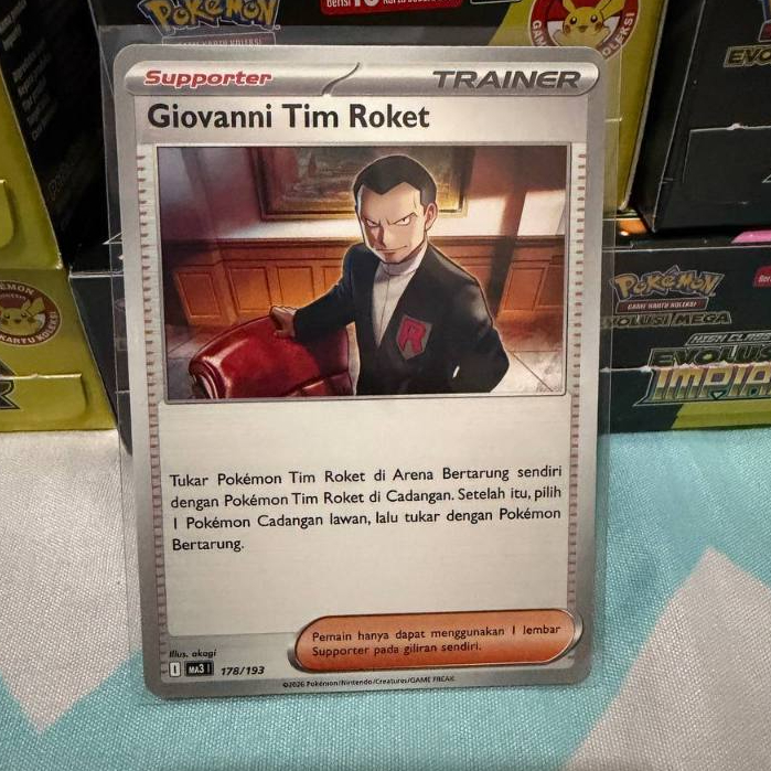 Giovanni Tim Roket Kartu Supporter Poke Gym Pokemon Indonesia TCG
