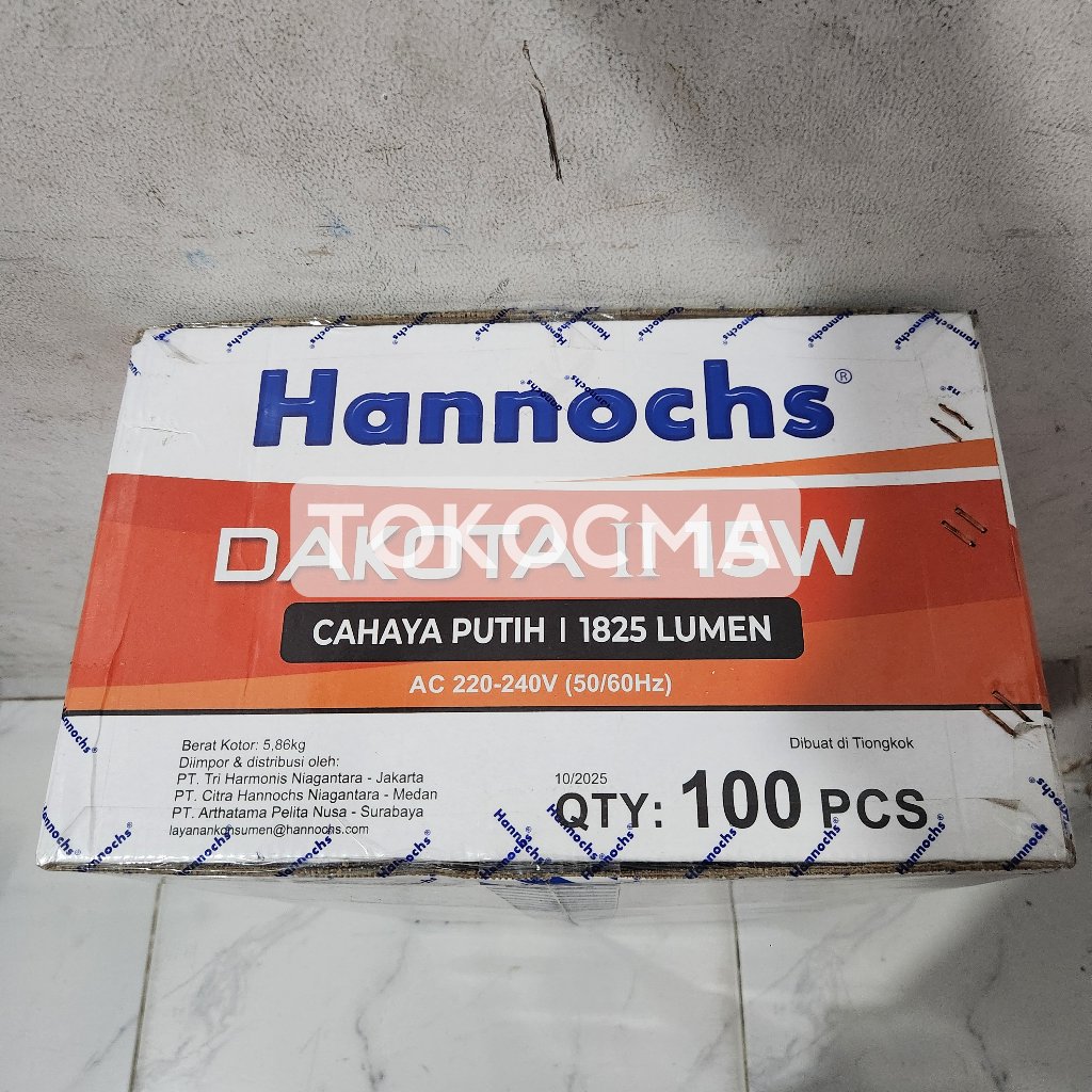 Lampu LED Bohlam Dakota II 15w 15watt Hannochs Cahaya Putih 1 DUS 100Pcs