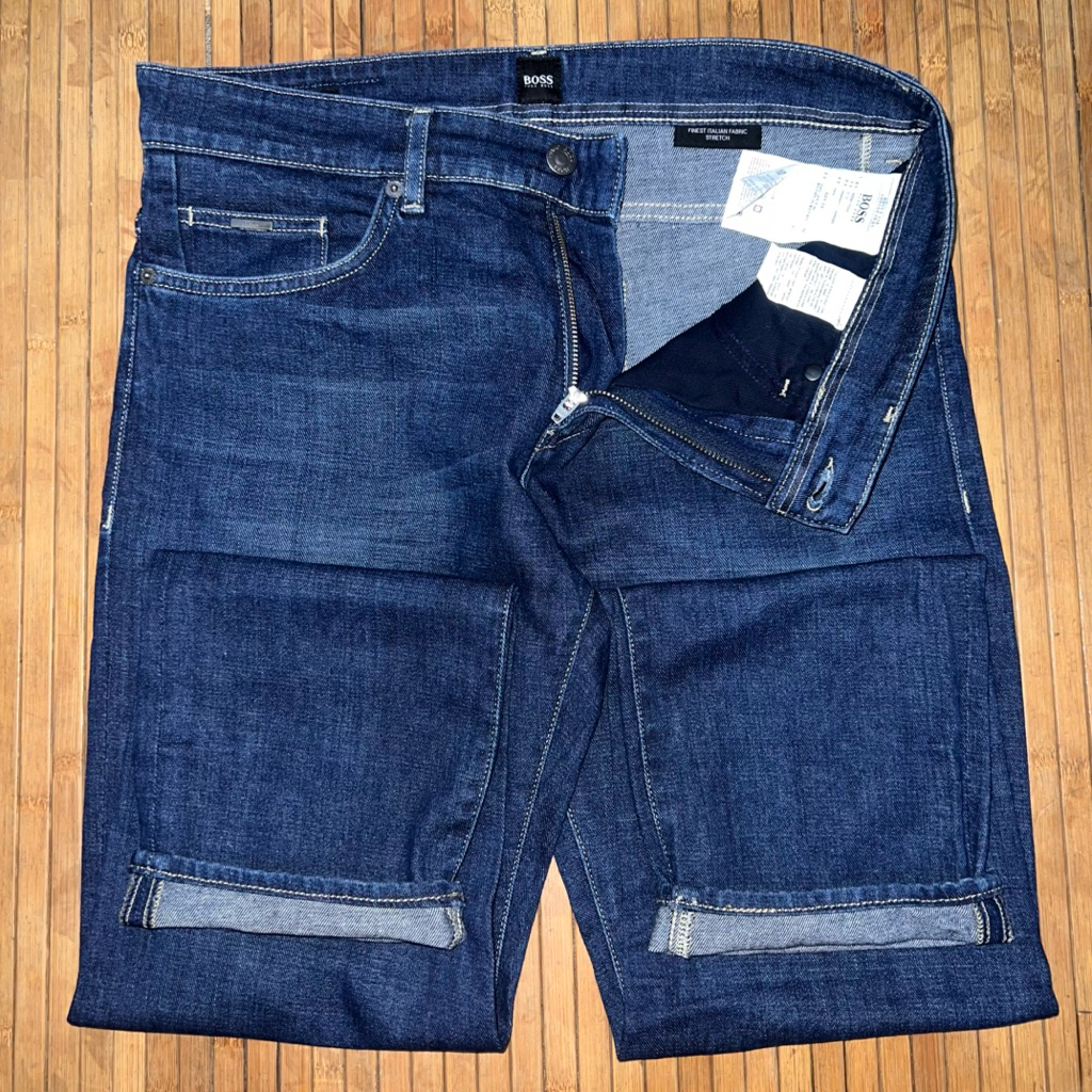 HUGO BOSS CANDIANI SLIM FIT DARK STONE STRETCH DENIM JEANS