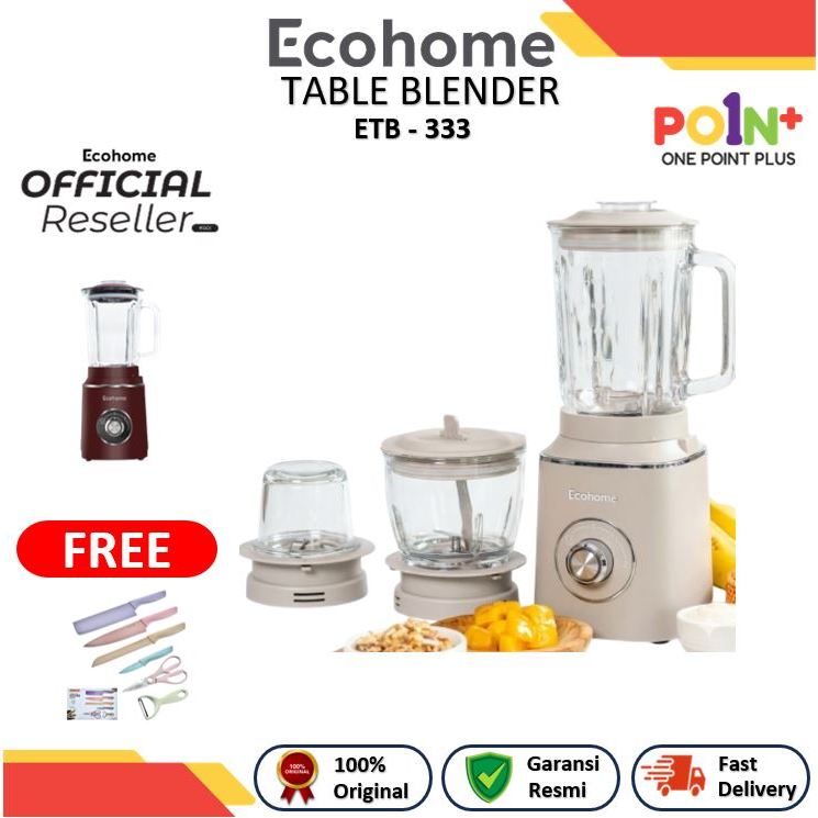 Ecohome Table Blender ETB333 Blender Multifungsi Low Watt