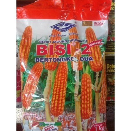 EXP TGL 5 BULAN 2027 100%ORI BENIH JAGUNG HIBRIDA BISI 2 1 KG / JAGUNG HIBRIDA BISI 2 1KG CAP KAPAL 