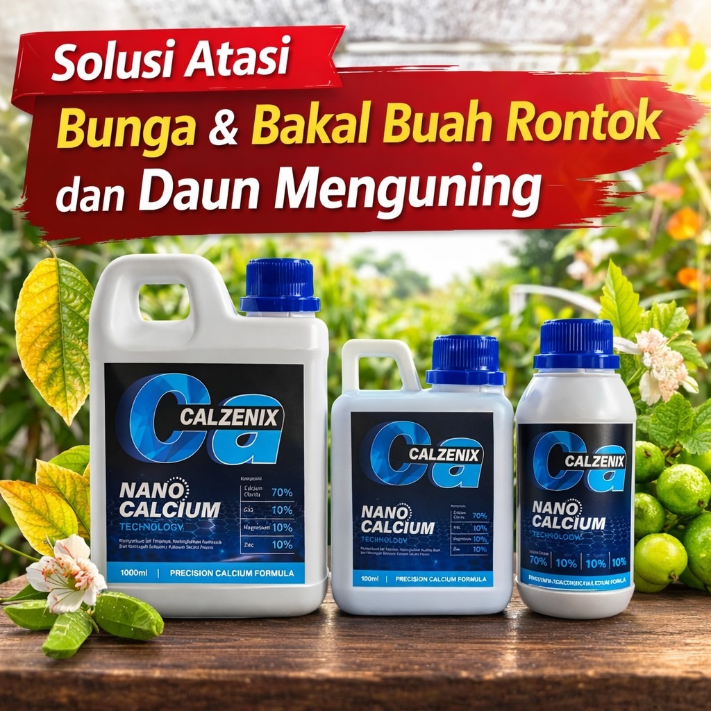 Calzenix Kalsium Tanaman Buah Untuk Meningkatkan Kualitas Buah dan Mencegah Bunga Rontok