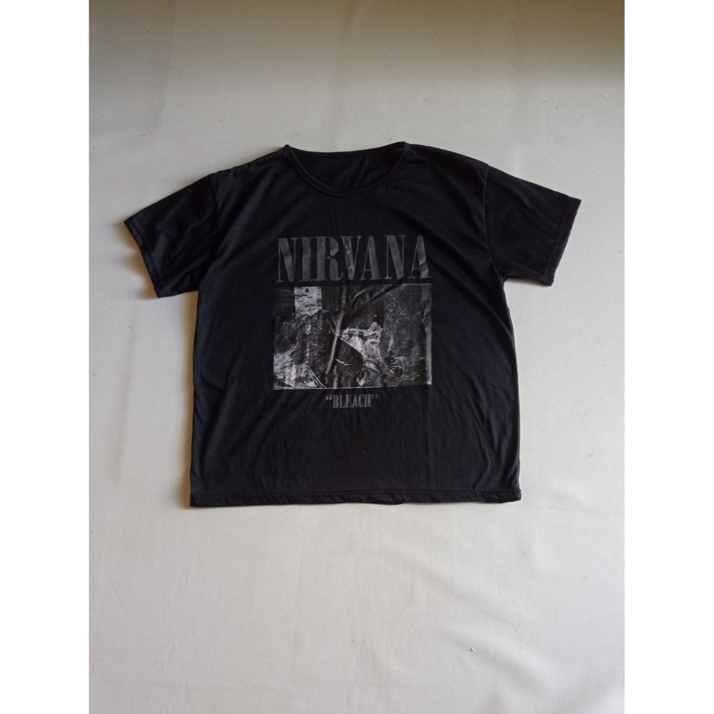 Kaos Band Nirvana "Bleach" Bootleg No Tag Second Brand Nirvana