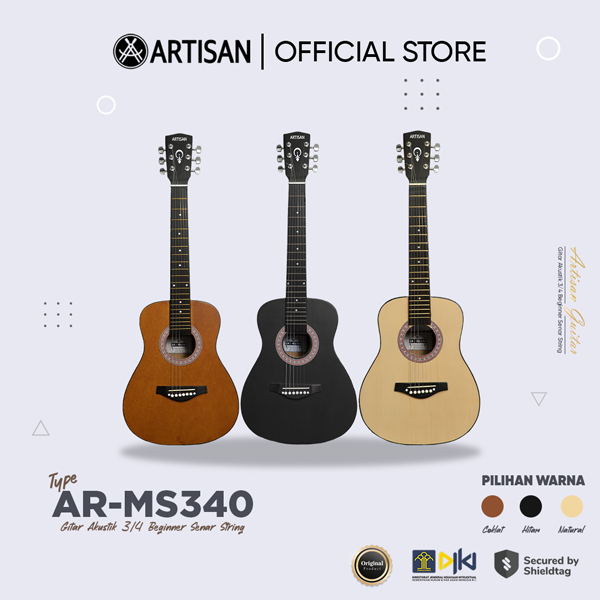 NEW ARTISAN Gitar Akustik 3/4 Beginner AR - MS340 Senar String Guitar