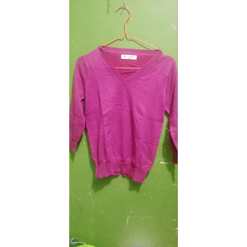 SWEATER POLOS MAGENTA
