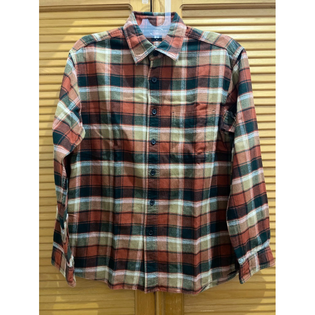 KEMEJA FLANNEL PRIA UNIQLO SIZE M