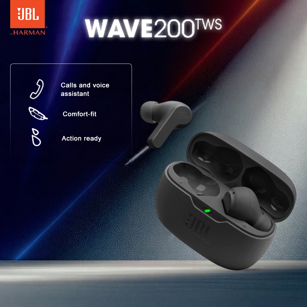 JBL Wave 200TWS True Wireless In-Ear Headset Bluetooth Headphones Gaming Delay Low Latency Earbuds H