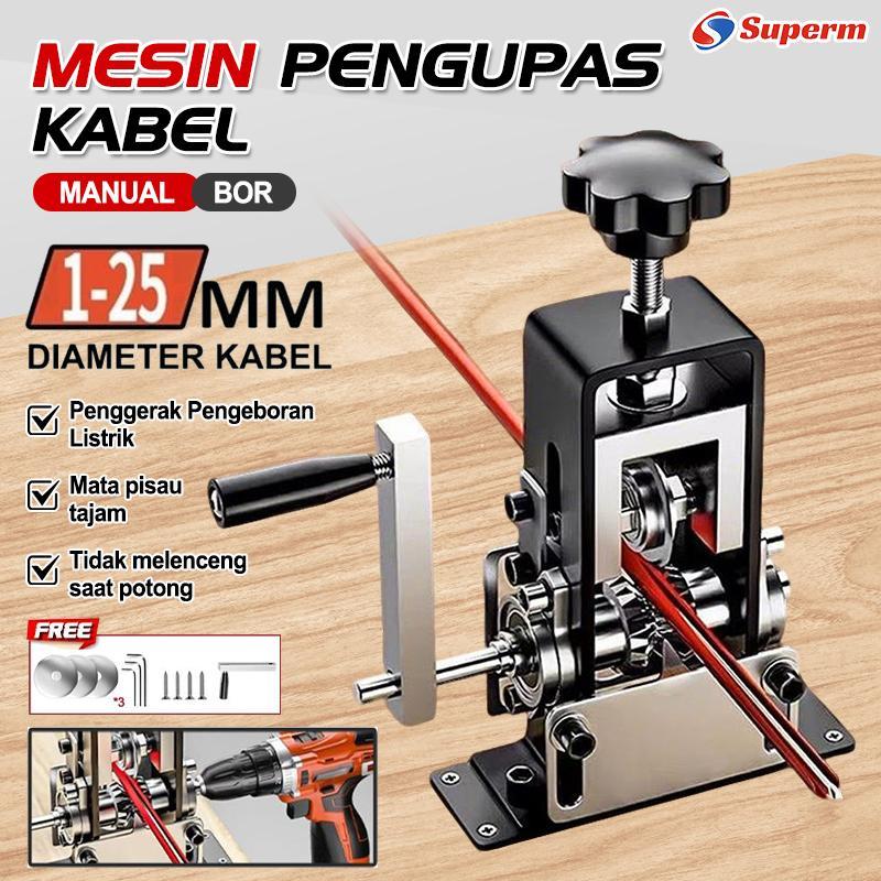 Mesin Pengupas Kabel Mesin stripping kabel Manual/Mesin Kupas Kabel Rumahan/Presisi & Awet untuk Kab