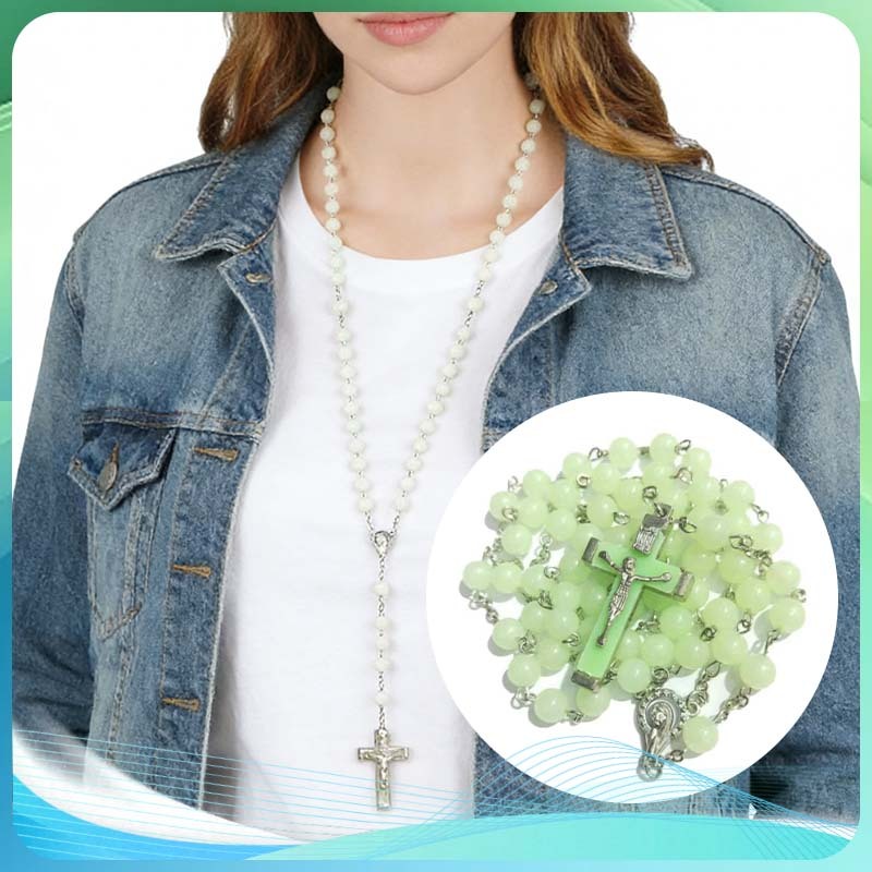 Rosario Fosfor Glow In The Dark Rosario Katolik Kalung Rosario Kalung Fosfor